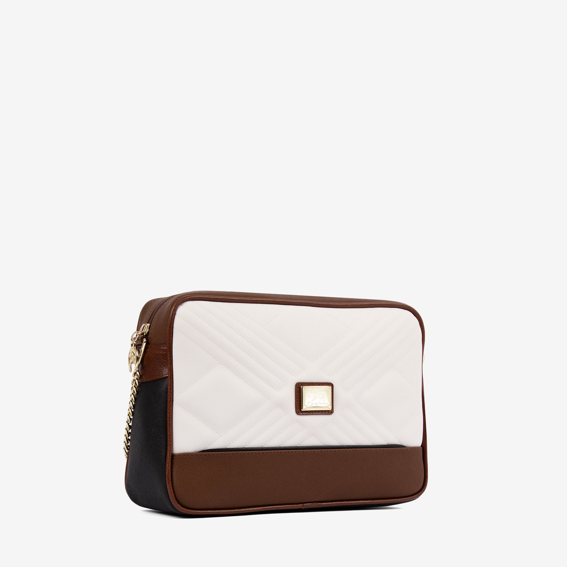 Cavalinho Poesie Crossbody Bag SKU 16140251.32 #color_black / saddlebrown / white