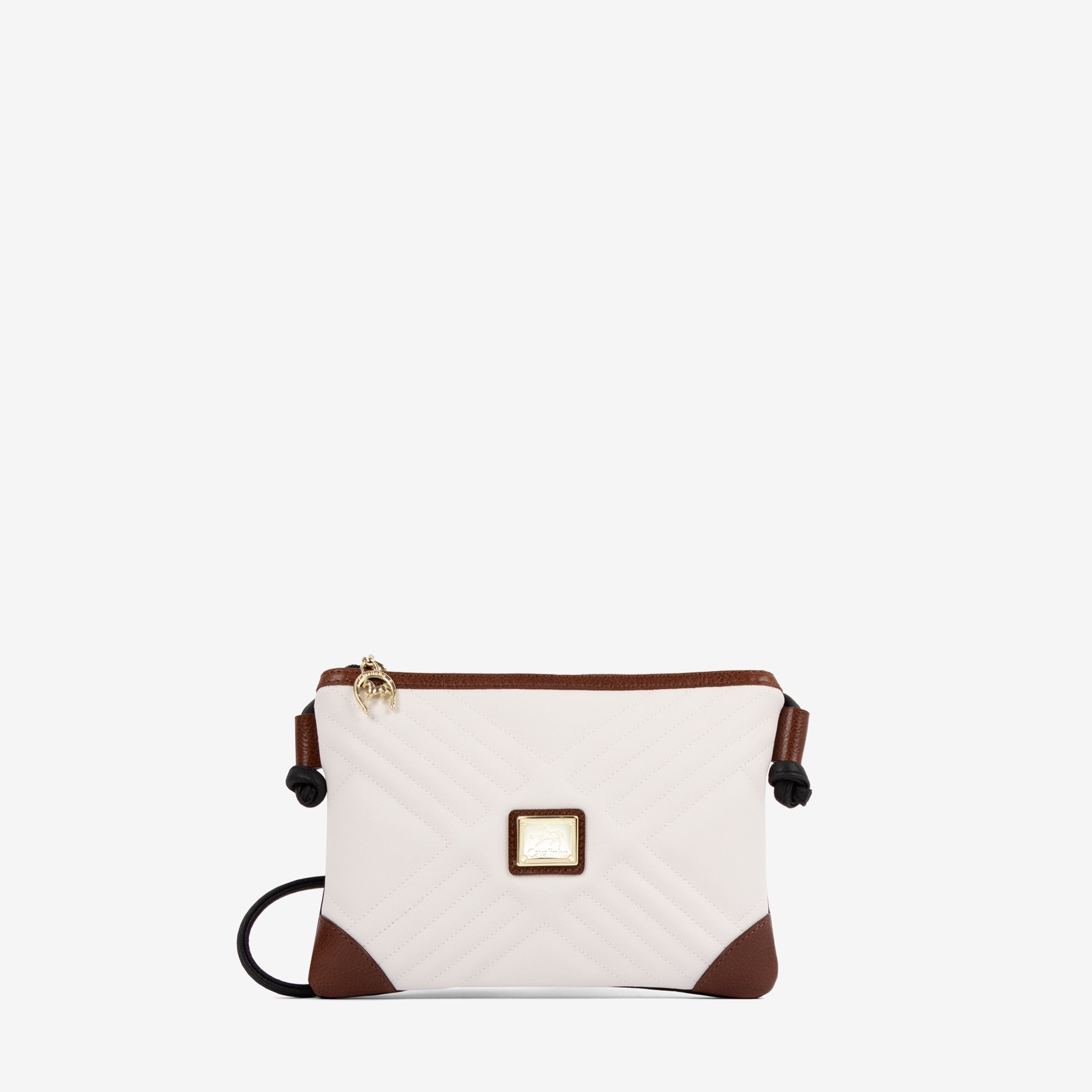 Cavalinho Poesie Crossbody Bag SKU 16140273.32 #color_black / saddlebrown / white