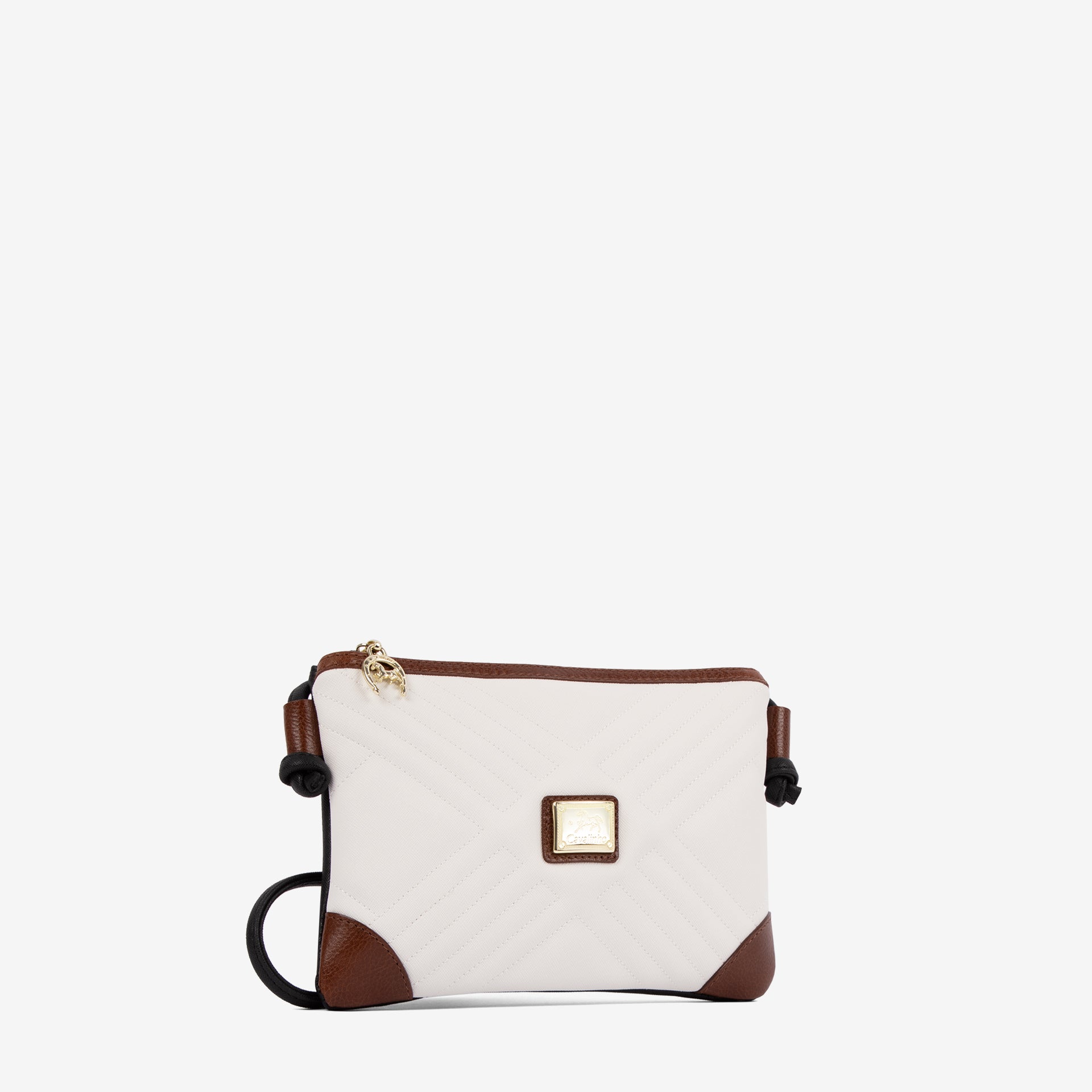 Cavalinho Poesie Crossbody Bag SKU 16140273.32 #color_black / saddlebrown / white