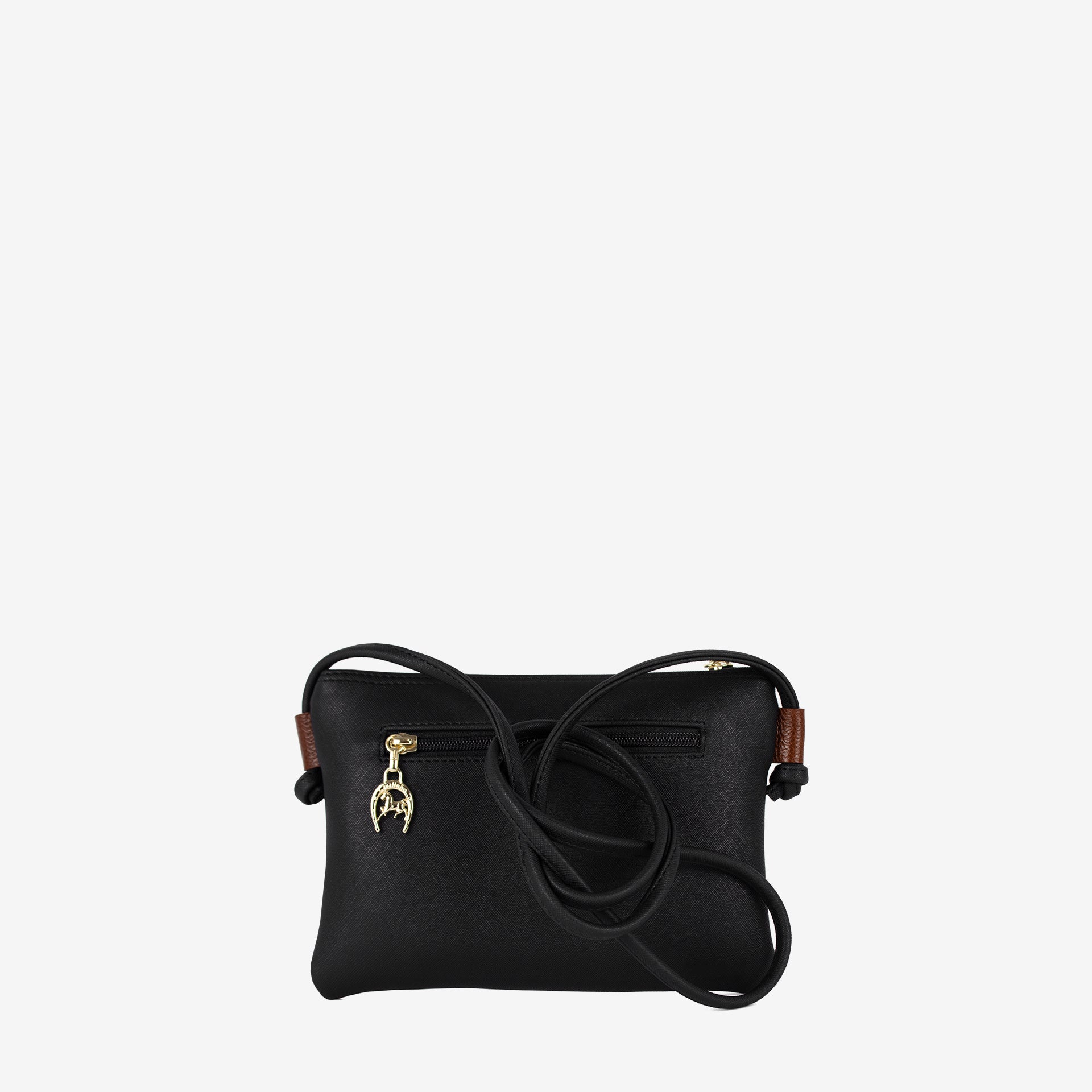 Cavalinho Poesie Crossbody Bag SKU 16140273.32 #color_black / saddlebrown / white