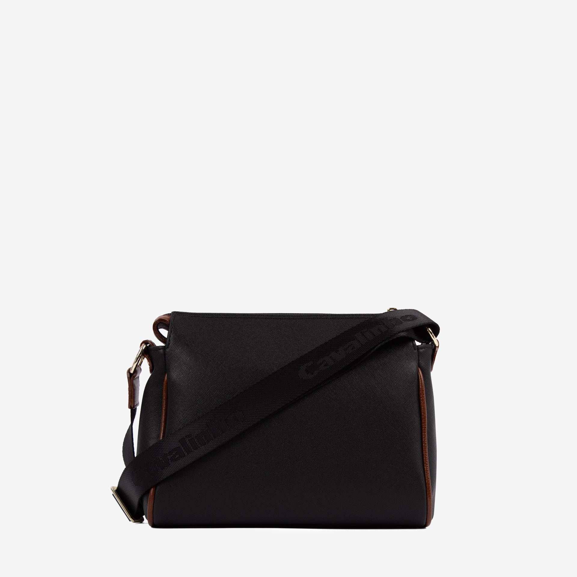 Cavalinho Poesie Crossbody Bag SKU 16140373.32 #color_black / saddlebrown / white