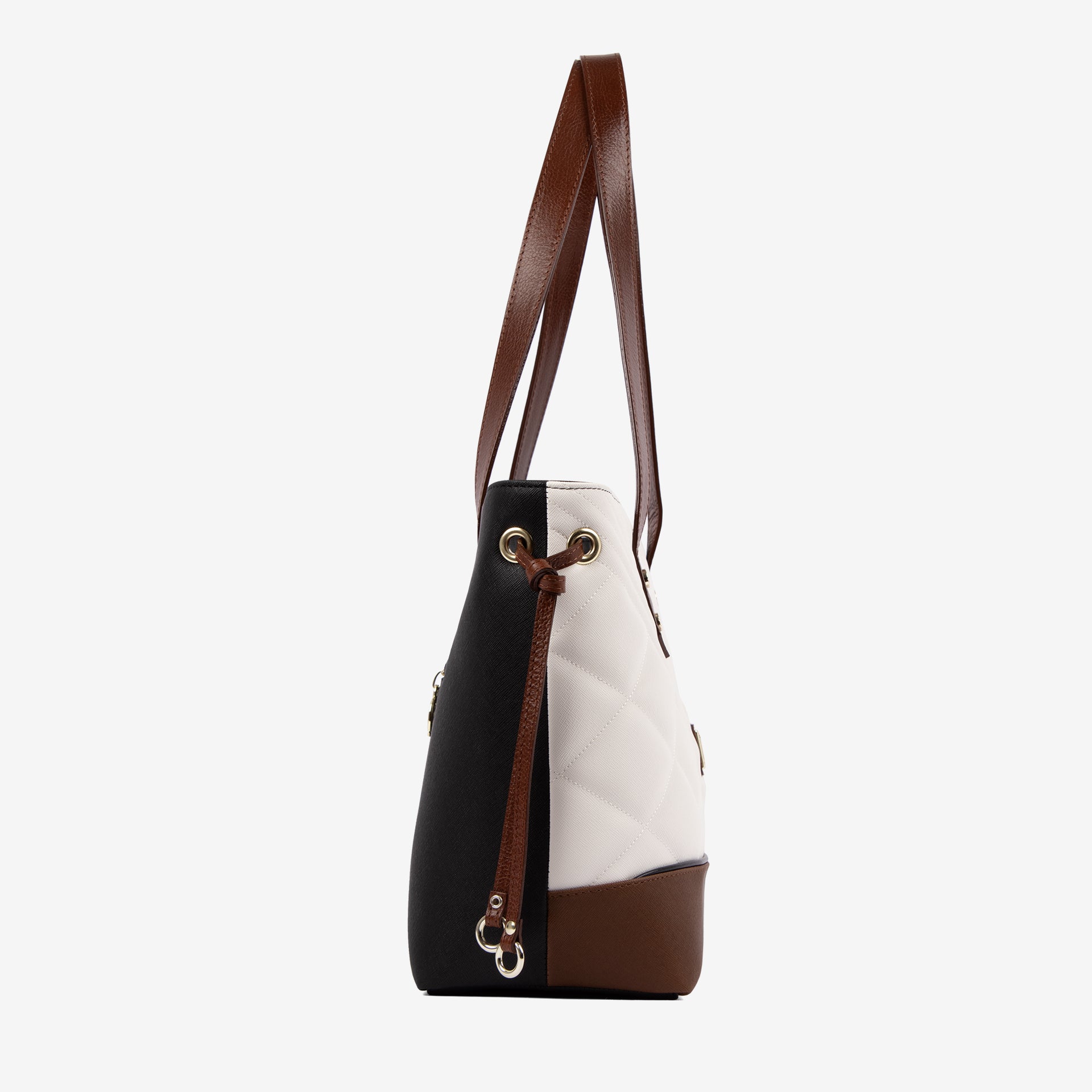 Cavalinho Poesie Tote Bag SKU 16140578.32 #color_black / saddlebrown / white