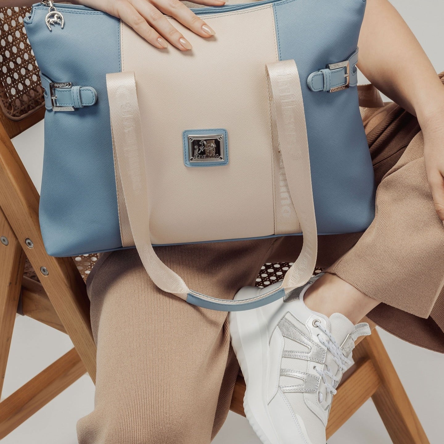 Cavalinho L'Essence Tote Bag SKU 16160594.10 #color_beige / light blue