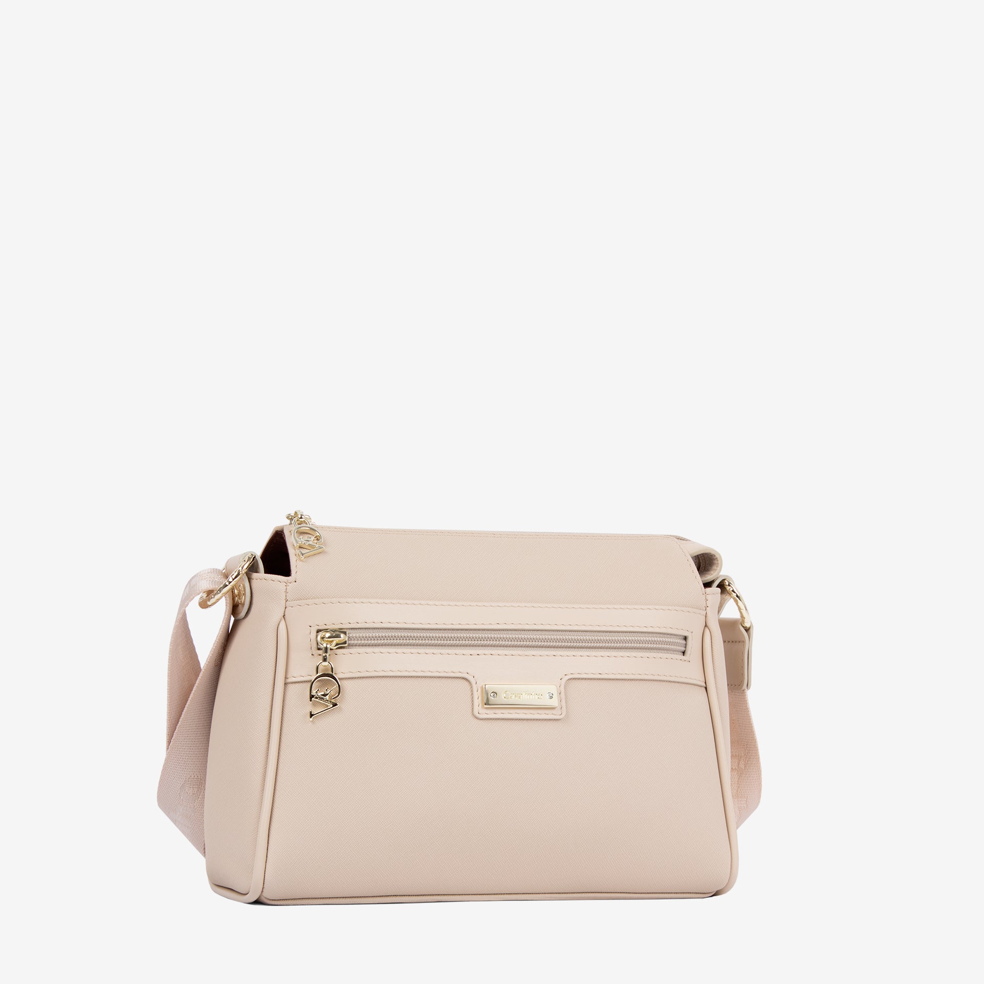 Cavalinho La Vie Beige Canvas Crossbody Bag for Women SKU 16190373.05 #color_beige
