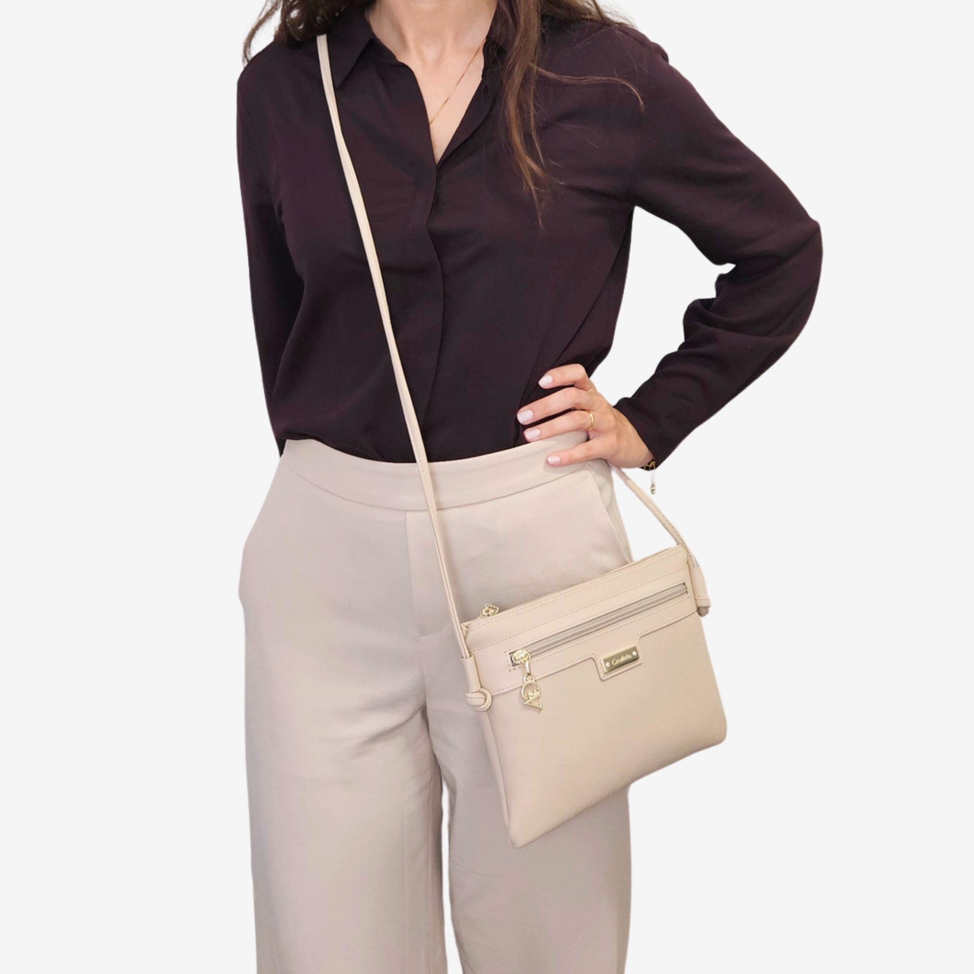 Cavalinho La Vie Beige Small Designer Crossbody Bag SKU 16190593.05 #color_beige