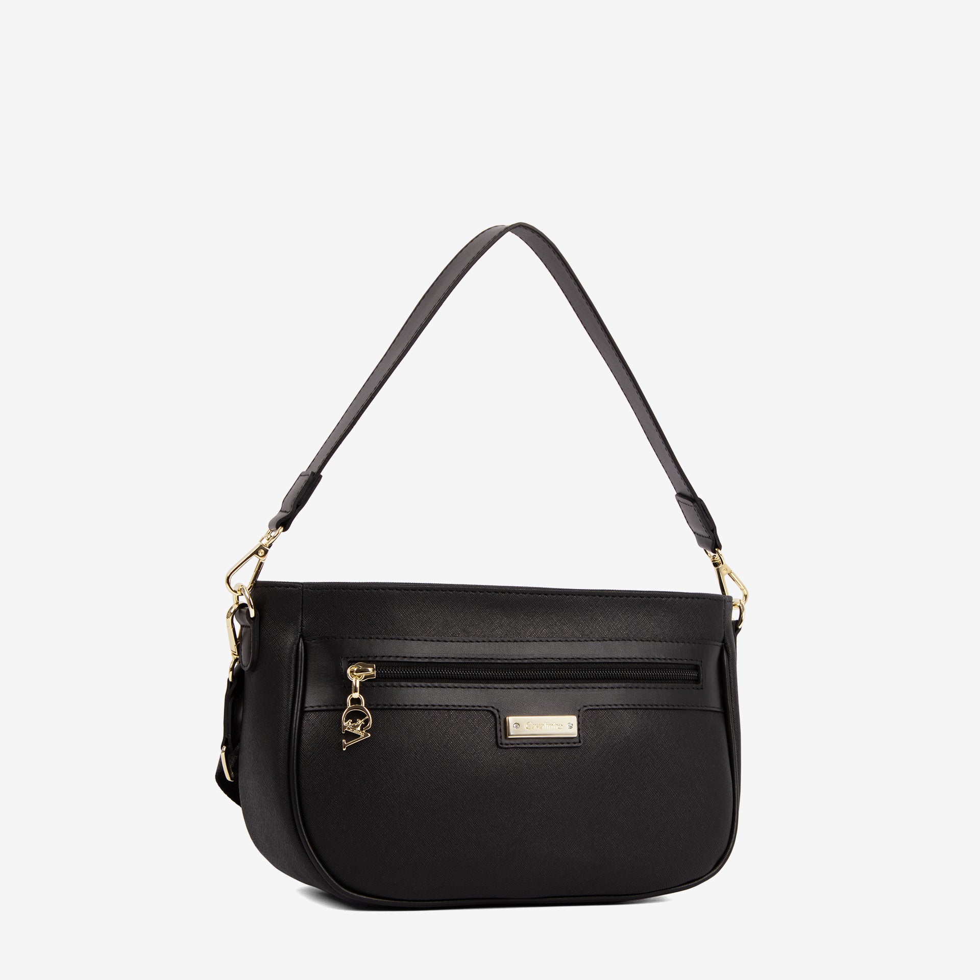 Cavalinho La Vie Black Leather and Canvas Designer Handbag SKU 16190615.01 #color_black