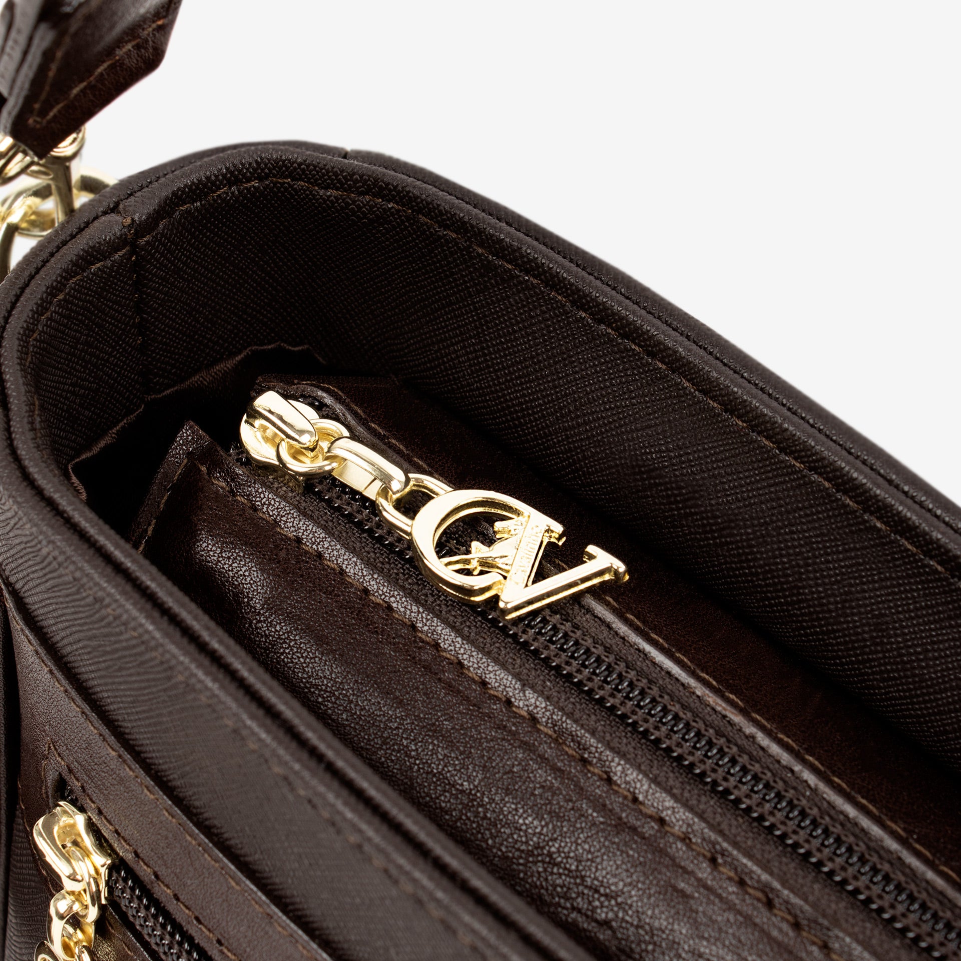 Cavalinho La Vie Brown Leather and Canvas Designer Handbag SKU 16190615.02 #color_brown