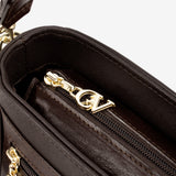 Cavalinho La Vie Brown Leather and Canvas Designer Handbag SKU 16190615.02 #color_brown