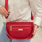 Cavalinho La Vie Red Leather and Canvas Designer Handbag SKU 16190615.04 #color_red