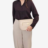 Cavalinho La Vie Beige Leather and Canvas Designer Handbag SKU 16190615.05 #color_beige