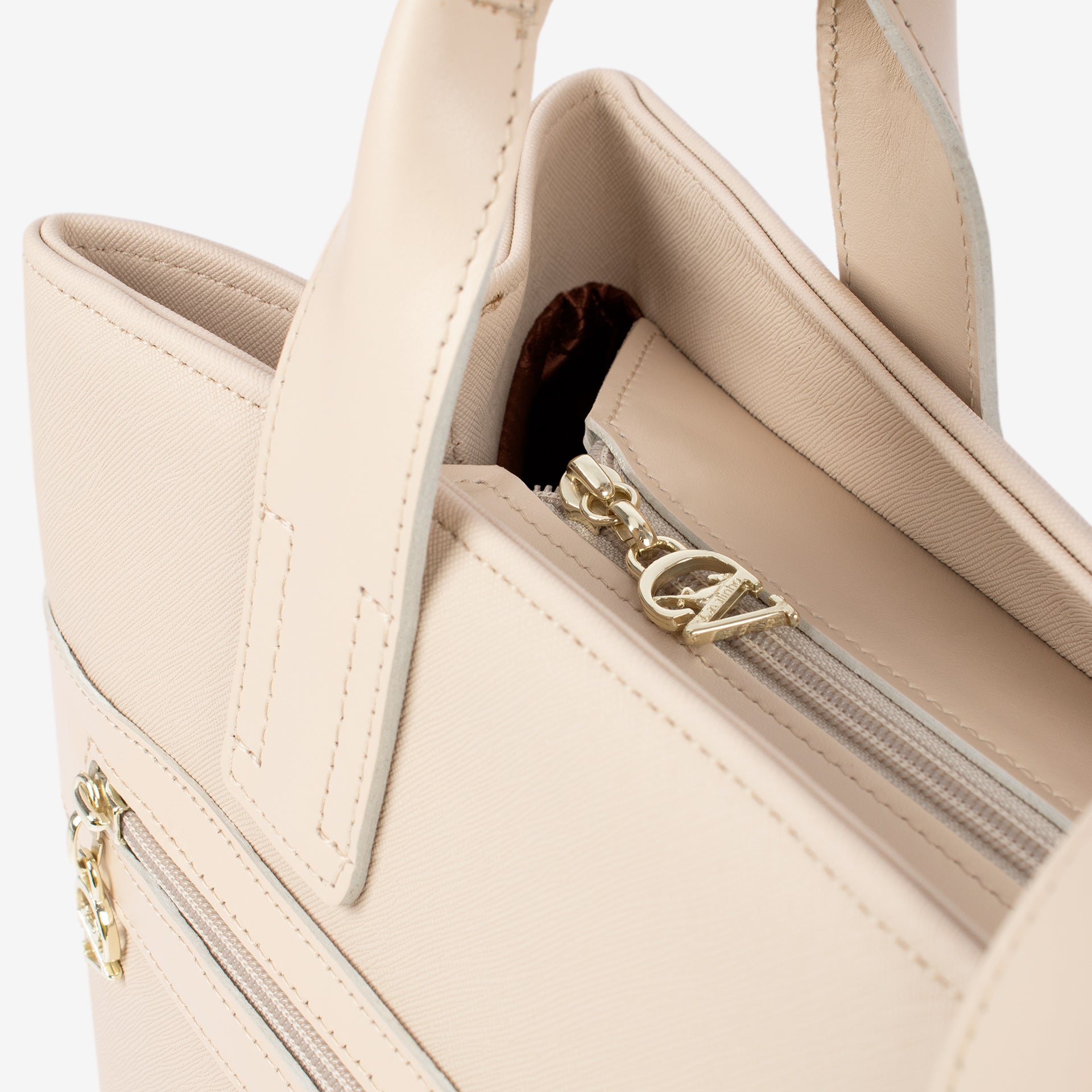 La Vie Beige Designer Canvas Bag for Women SKU 16190617.05 #color_beige