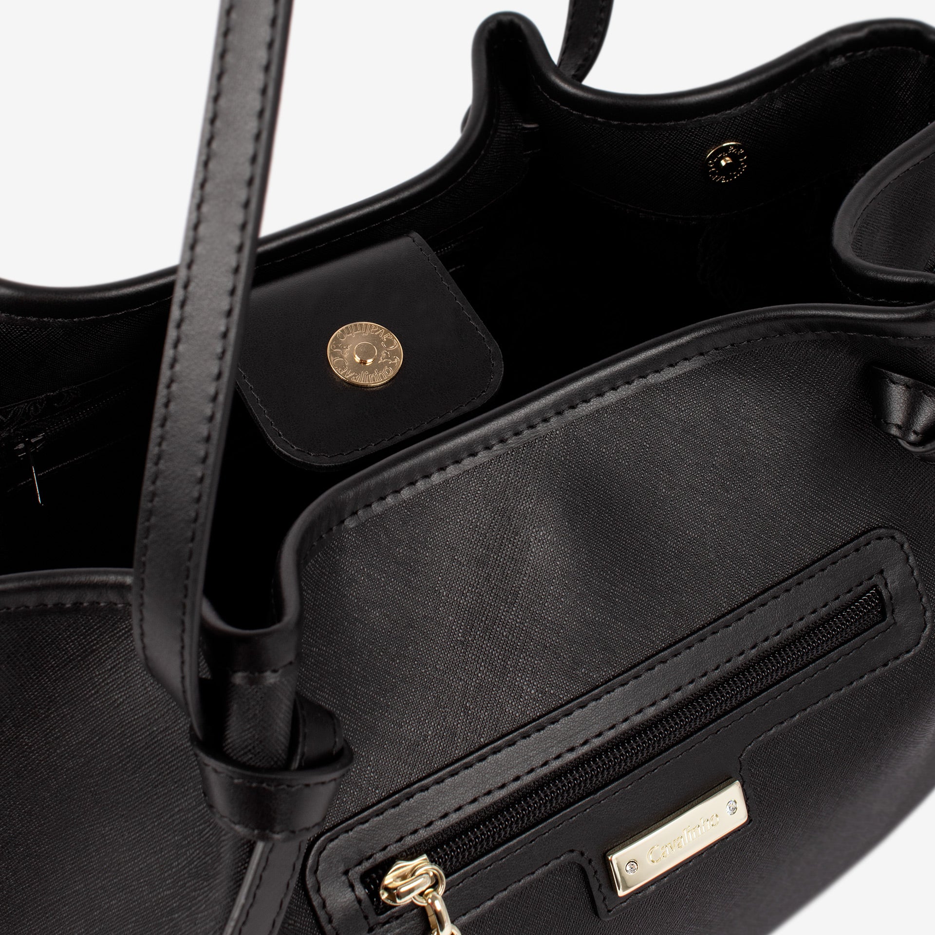 Cavalinho La Vie Black Designer Canvas Shoulder Bag SKU 16190641.01 #color_black