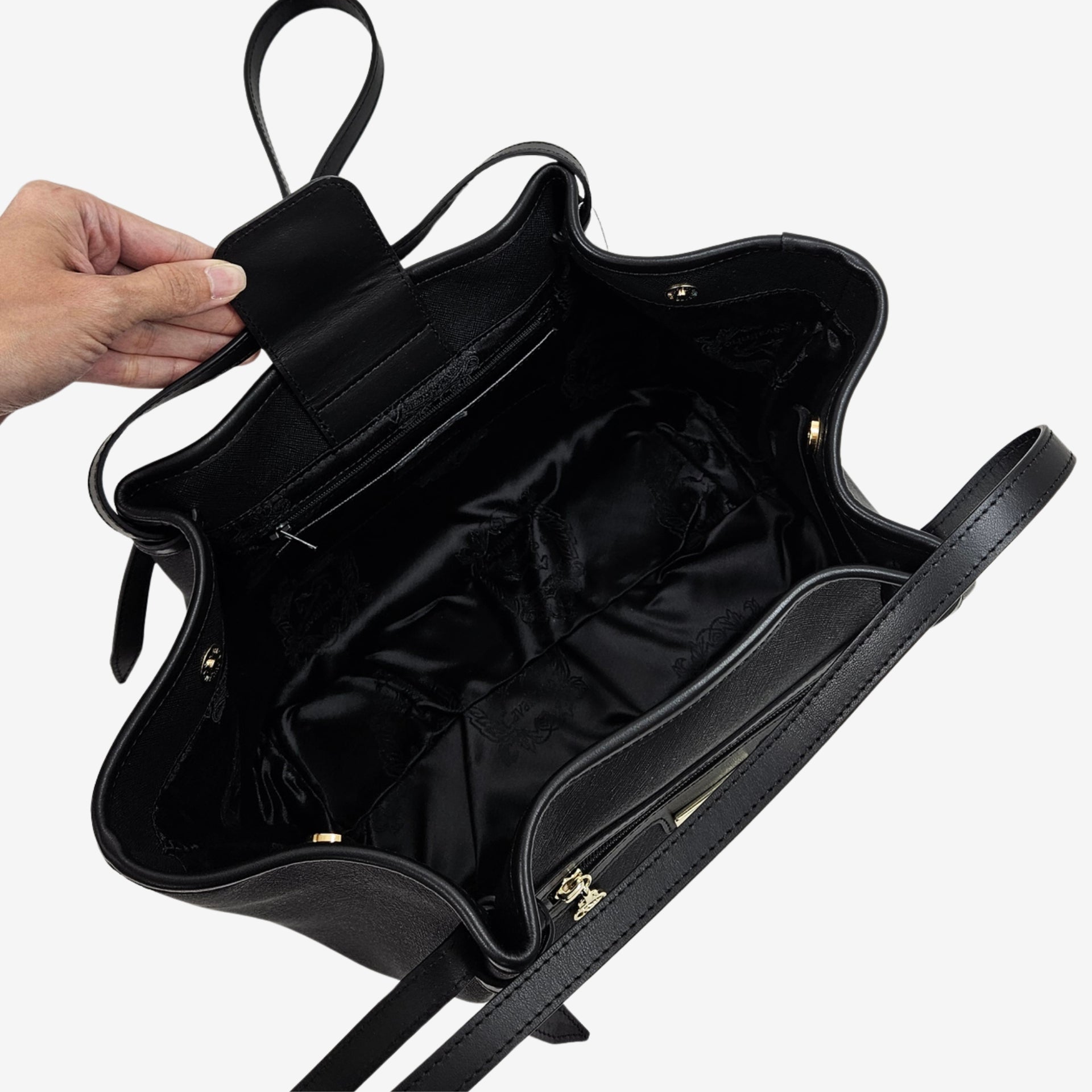 Cavalinho La Vie Black Designer Canvas Shoulder Bag SKU 16190641.01 #color_black