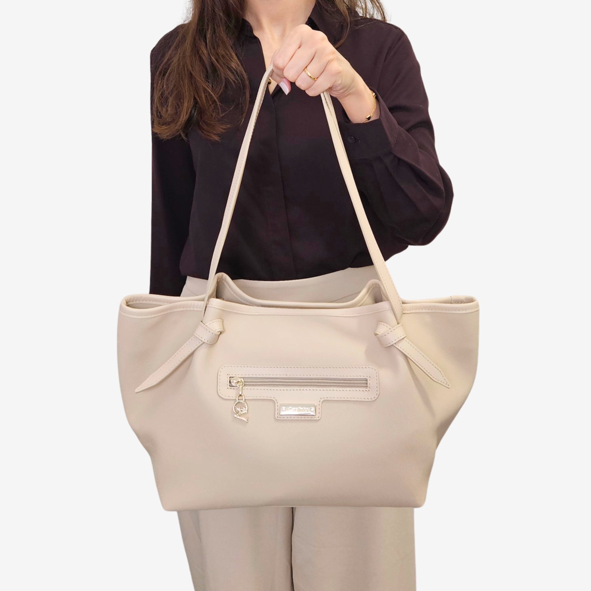 Cavalinho La Vie Beige Designer Canvas Shoulder Bag SKU 16190641.05 #color_beige