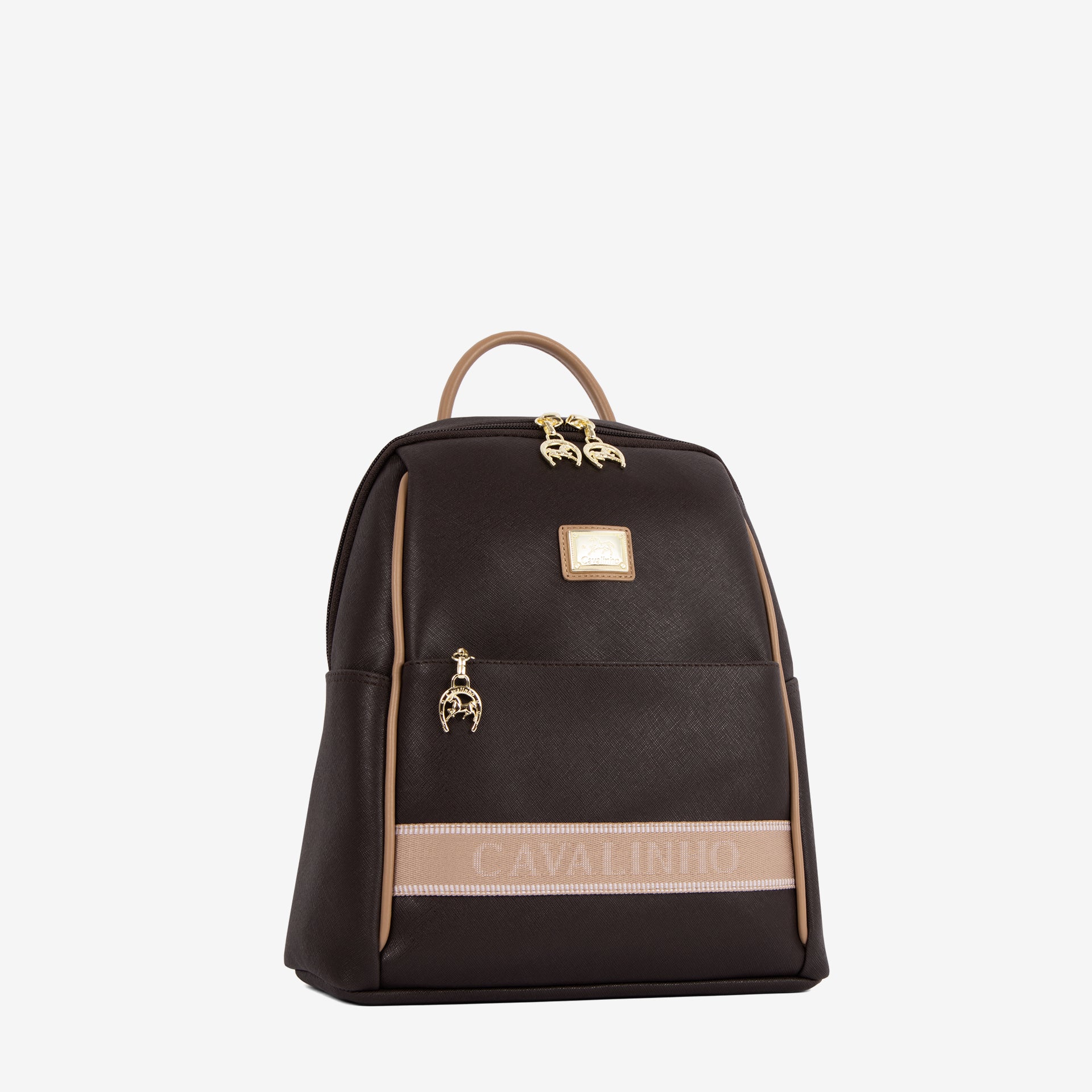 Only By Cavalinho Brown Backpack Purse for Women SKU 16200249.02 #color_brown / beige