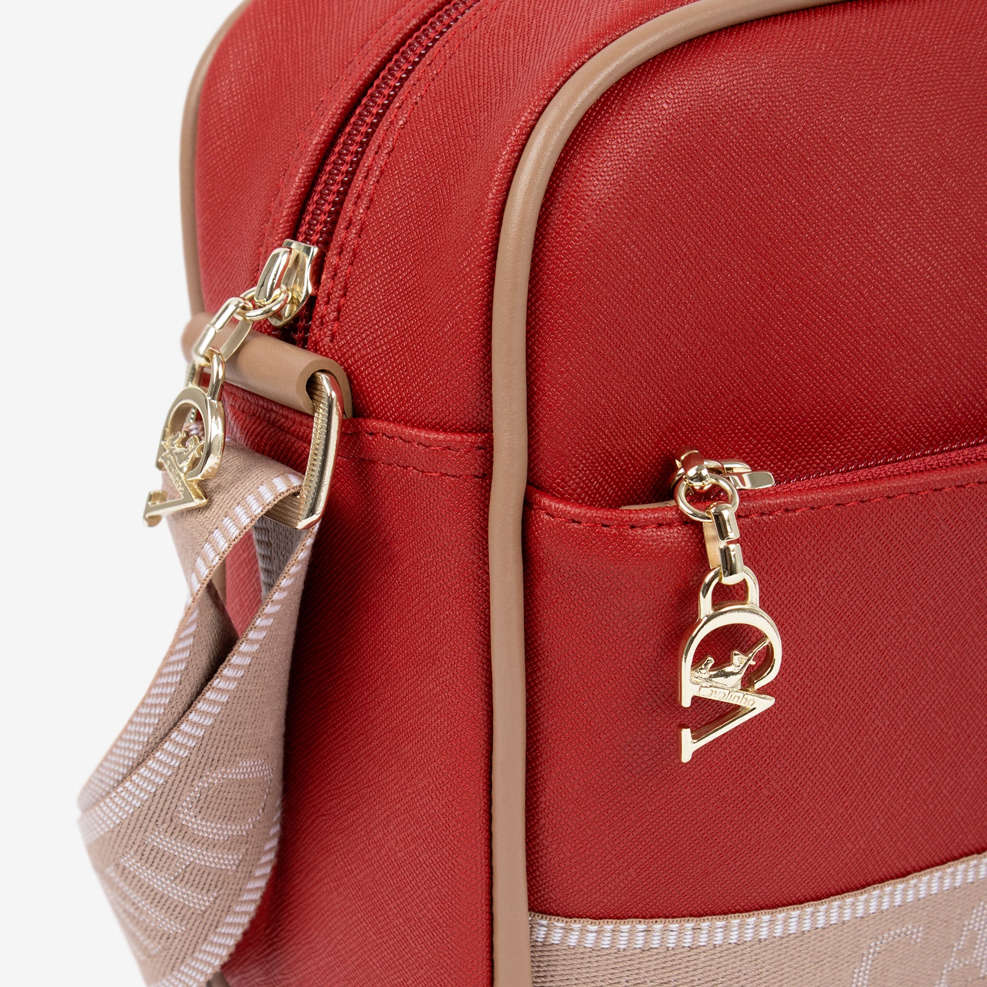 Only By Cavalinho Red Crossbody Bags for Women SKU 16200324.04 #color_red / beige
