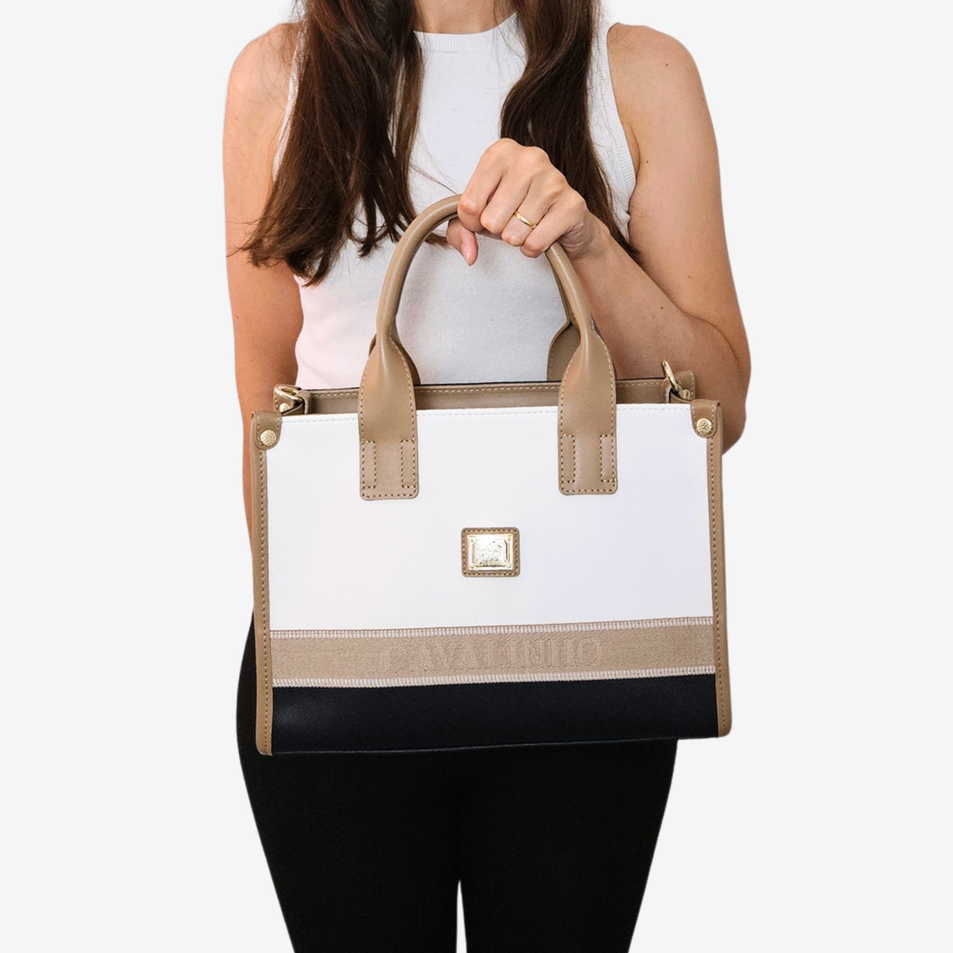 Only by Cavalinho Handbag for Women SKU 16200479.22 #color_beige / white / navy