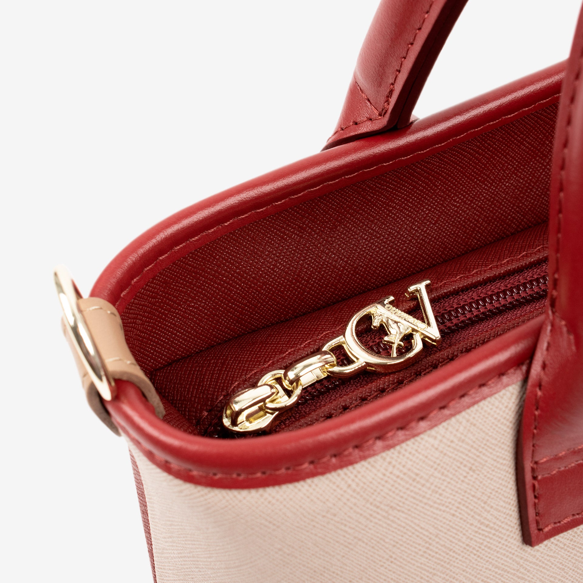 Only by Cavalinho Mini Handbag Crossbody Bag SKU 16200577.15 #color_darkred / beige
