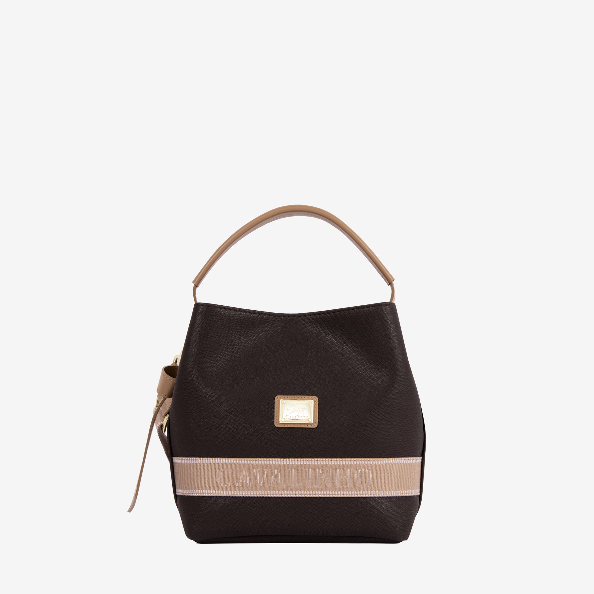 Only by Cavalinho Brown Bucket Handbag for Women SKU 16200591.02 #color_brown / beige