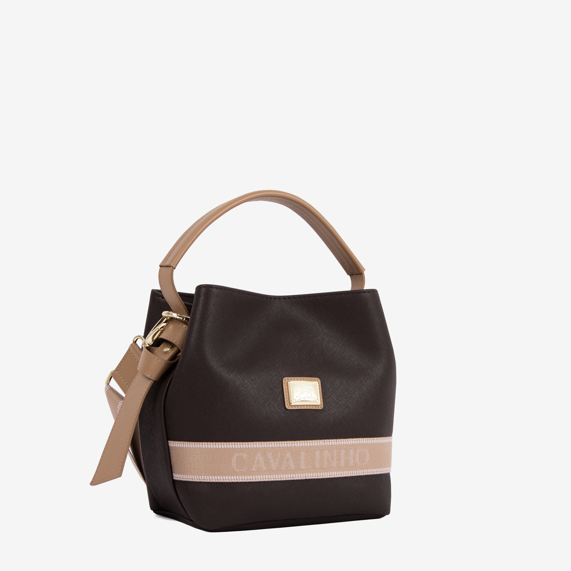 Only by Cavalinho Brown Bucket Handbag for Women SKU 16200591.02 #color_brown / beige