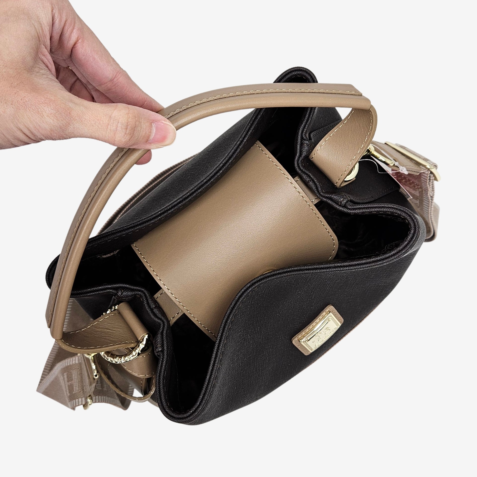 Only By Cavalinho Bucket Bag for Women SKU 16200591.02 #color_brown / beige, beige / white / navy, black, red / beige, white / sand, navy / white / red