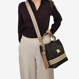 Only by Cavalinho Brown Bucket Handbag for Women SKU 16200591.02 #color_brown / beige