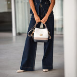 Only by Cavalinho Bucket Handbag for Women SKU 16200591.22 #color_beige / white / navy