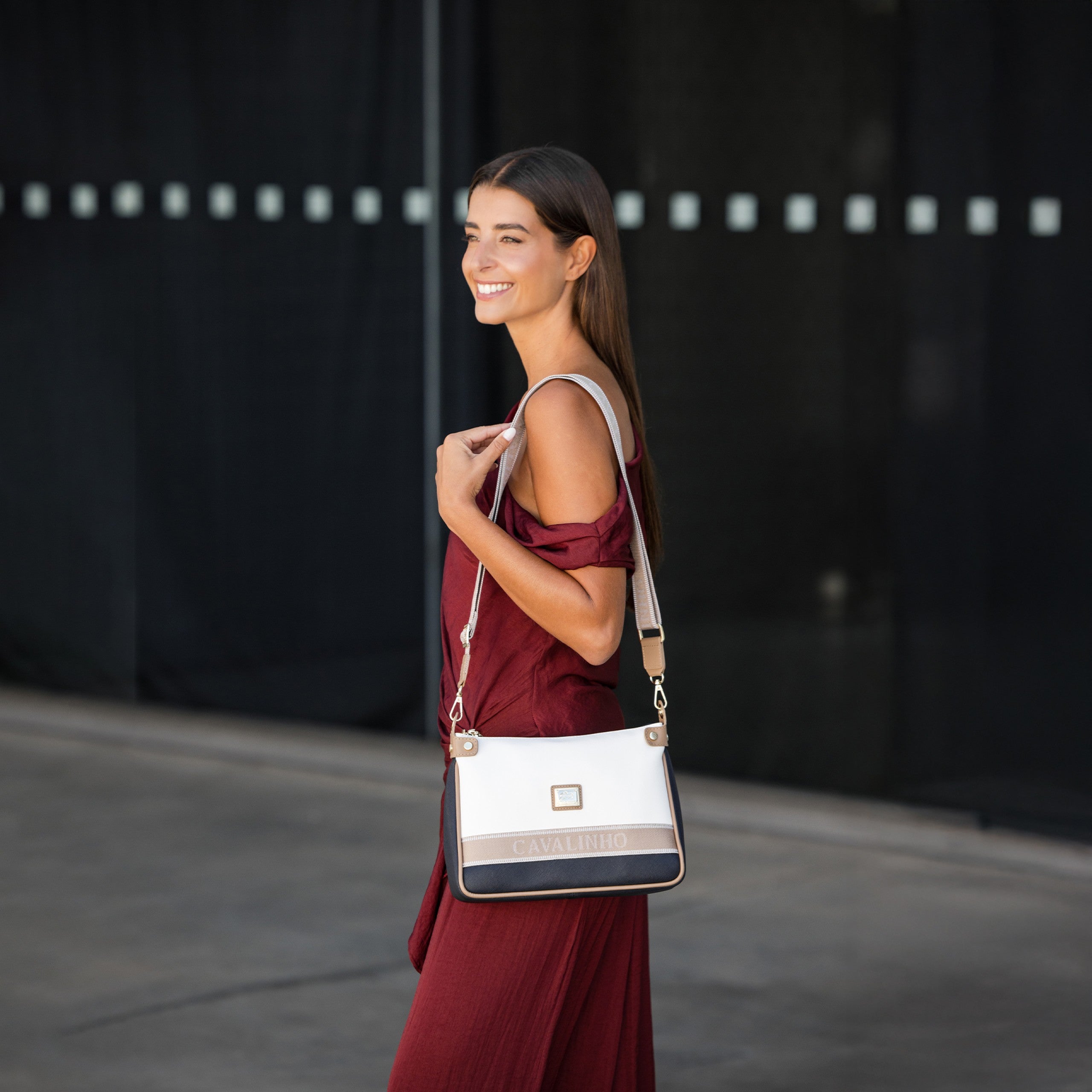 Only By Cavalinho Crossbody Shoulder Bag SKU 16200592.22 #color_beige / white / navy