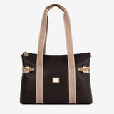 Only by Cavalinho Large Brown Tote Shoulder Bag SKU 16200594.02 #color_brown / beige