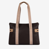 Only by Cavalinho Large Brown Tote Shoulder Bag SKU 16200594.02 #color_brown / beige