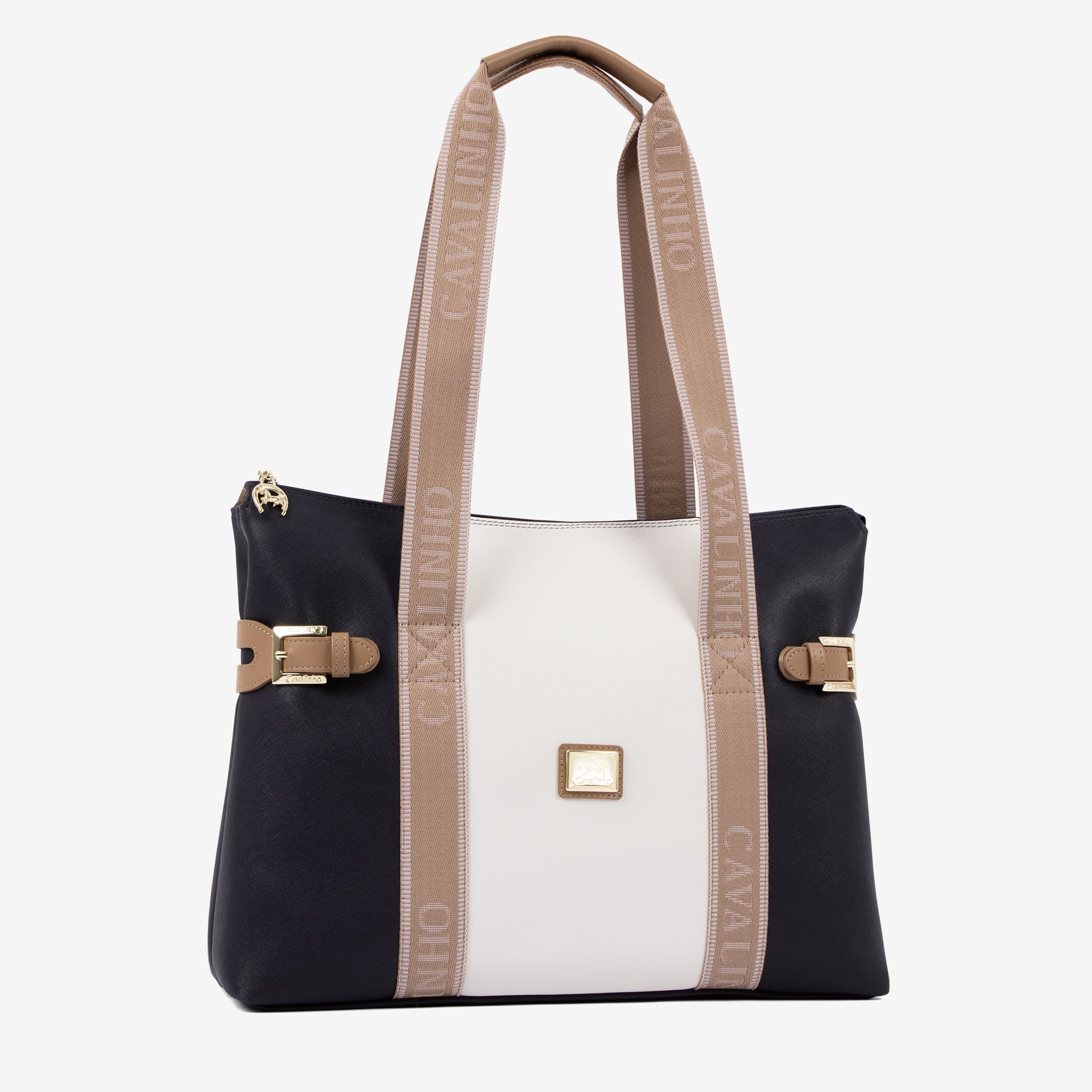 Only by Cavalinho Large Tote Shoulder Bag SKU 16200594.22 #color_beige / white / navy