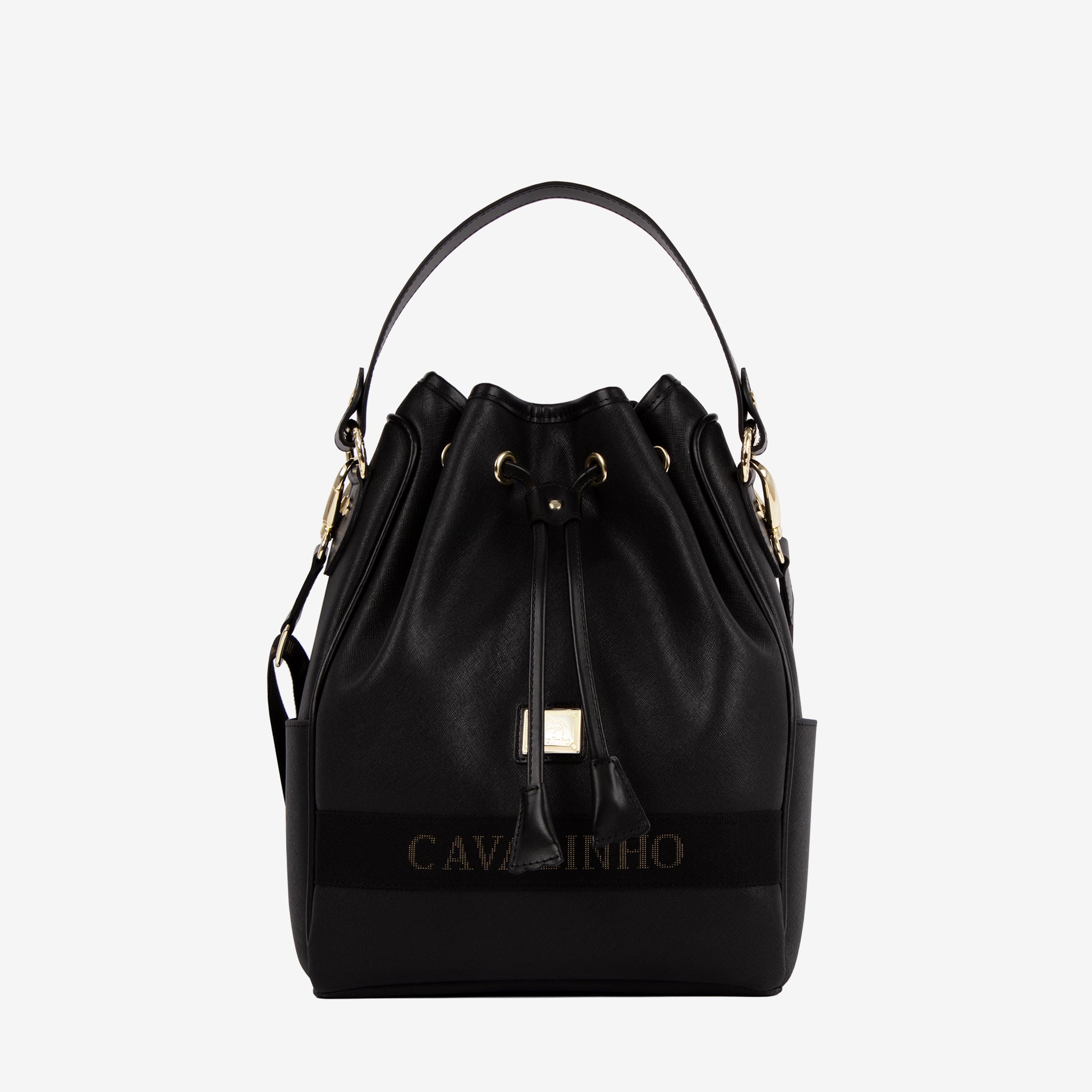 Cavalinho Only by Cavalinho Black Drawstring Bucket Handbag SKU 16200598.01 #color_black
