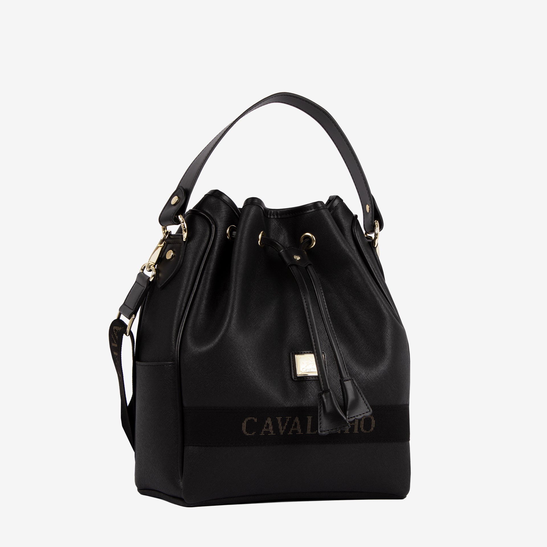 Cavalinho Only by Cavalinho Black Drawstring Bucket Handbag SKU 16200598.01 #color_black