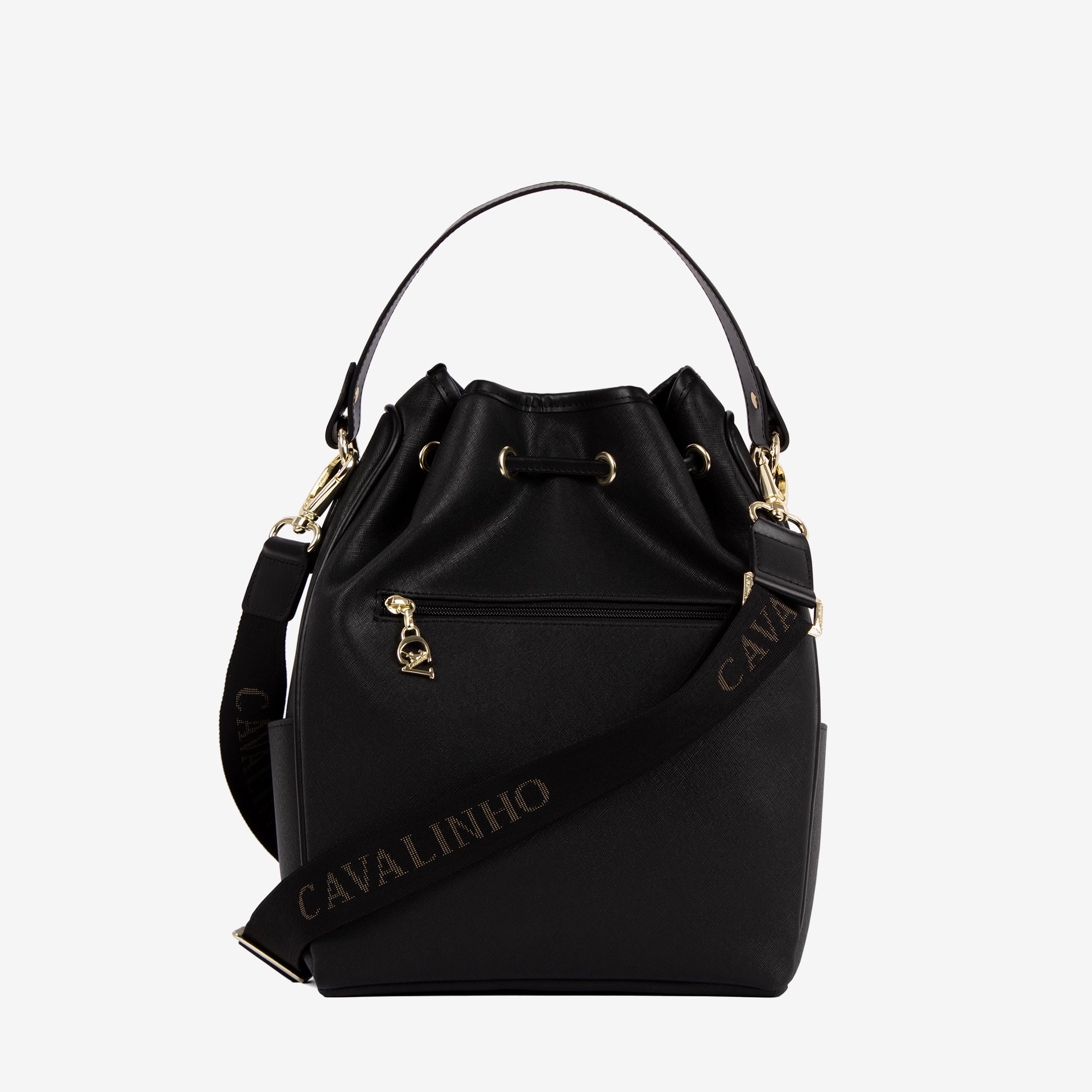 Cavalinho Only by Cavalinho Black Drawstring Bucket Handbag SKU 16200598.01 #color_black