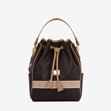Cavalinho Only by Cavalinho Brown Drawstring Bucket Handbag SKU 16200598.02 #color_brown / beige