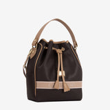 Cavalinho Only by Cavalinho Brown Drawstring Bucket Handbag SKU 16200598.02 #color_brown / beige