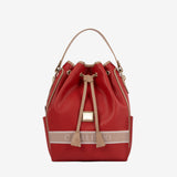 Only by Cavalinho Red Drawstring Bucket Bag SKU 16200598.04 #color_red / beige