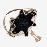 Only By Cavalinho Drawstring Bucket Bag for Women SKU 16200598.22 #color_beige / white / navy, black, brown / beige, red / beige, white / sand, navy / white / red
