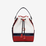 Only by Cavalinho Drawstring Bucket Bag SKU 16200598.45 #color_navy / white / red