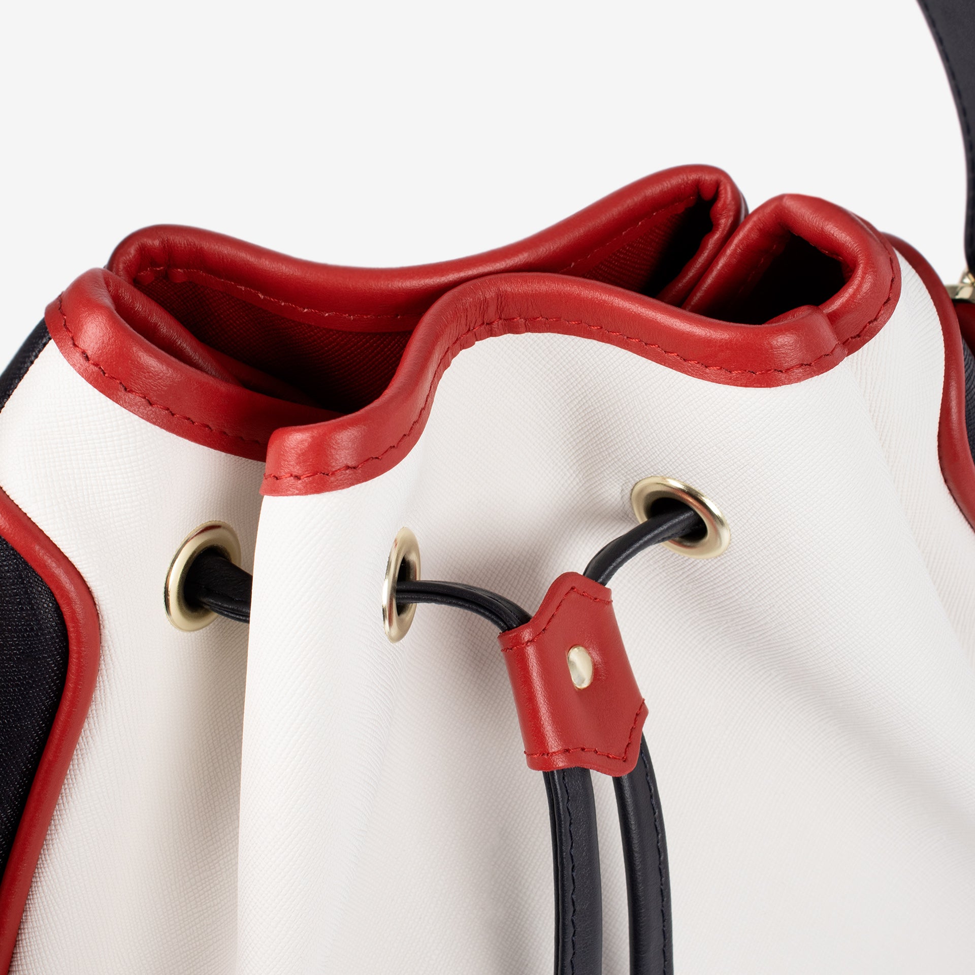 Only by Cavalinho Drawstring Bucket Bag SKU 16200598.45 #color_navy / white / red