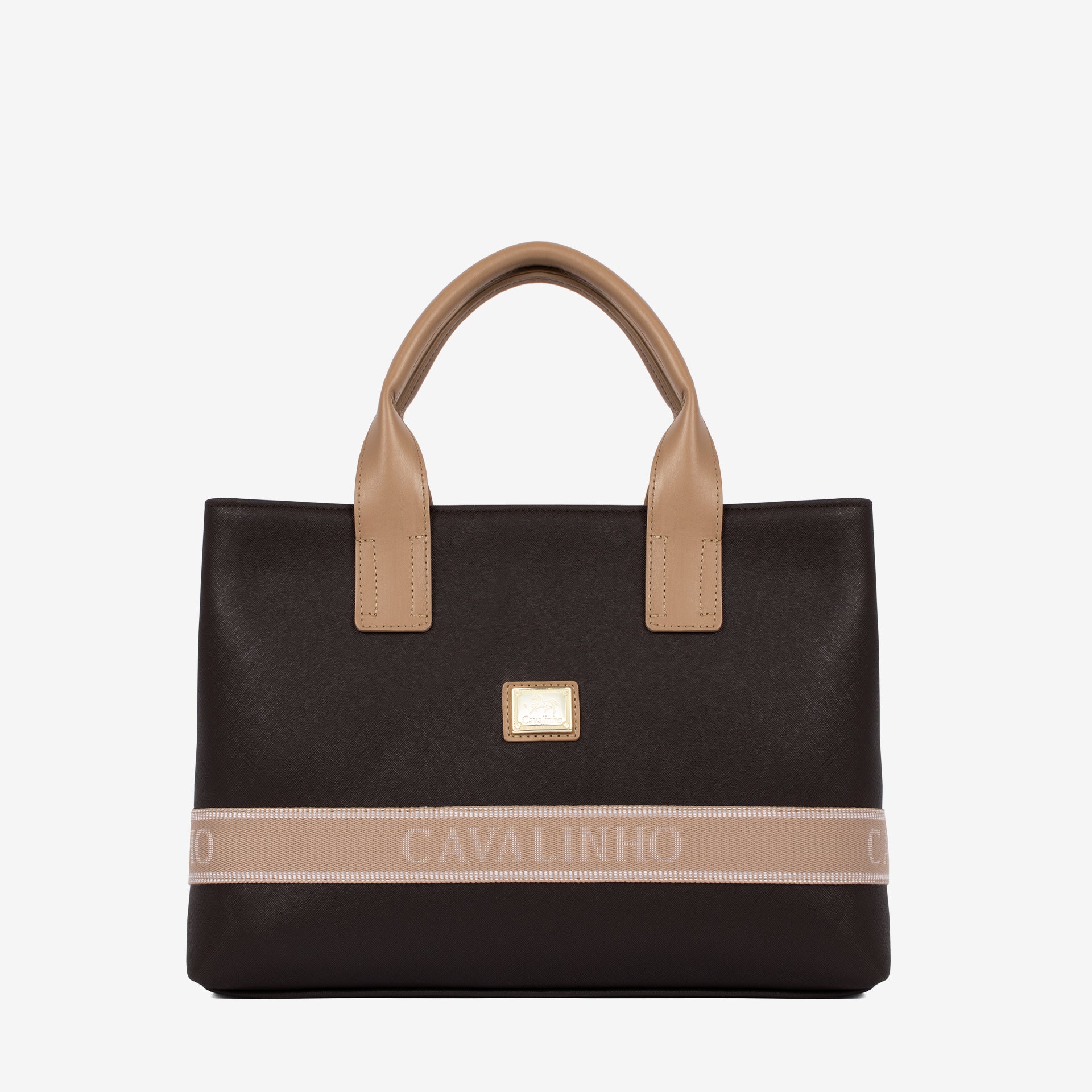 Only By Cavalinho Brown Canvas Handbag SKU 16200601.02 #color_brown / beige