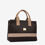 Only By Cavalinho Brown Canvas Handbag SKU 16200601.02 #color_brown / beige