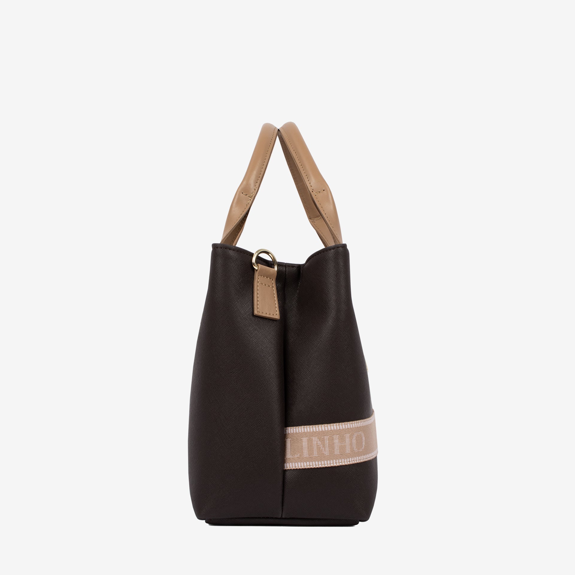 Only By Cavalinho Brown Canvas Handbag SKU 16200601.02 #color_brown / beige