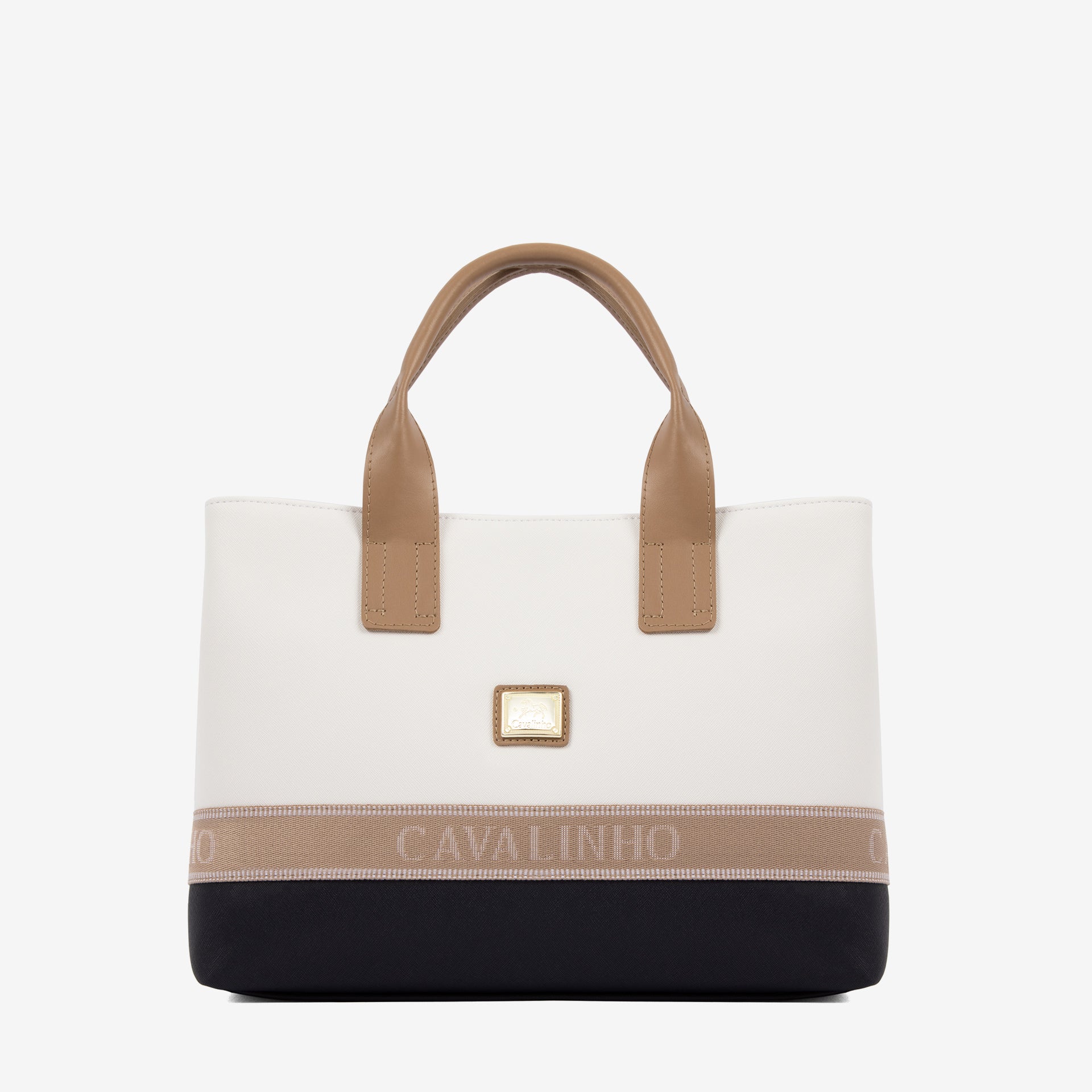 Only By Cavalinho White Canvas Handbag SKU 16200601.22 #color_beige / white / navy