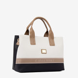 Only By Cavalinho White Canvas Handbag SKU 16200601.22 #color_beige / white / navy