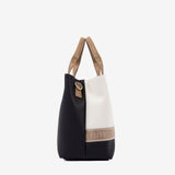Only By Cavalinho White Canvas Handbag SKU 16200601.22 #color_beige / white / navy