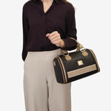 Only By Cavalinho Brown Barrel Handbag SKU 16200607.02 #color_brown / beige