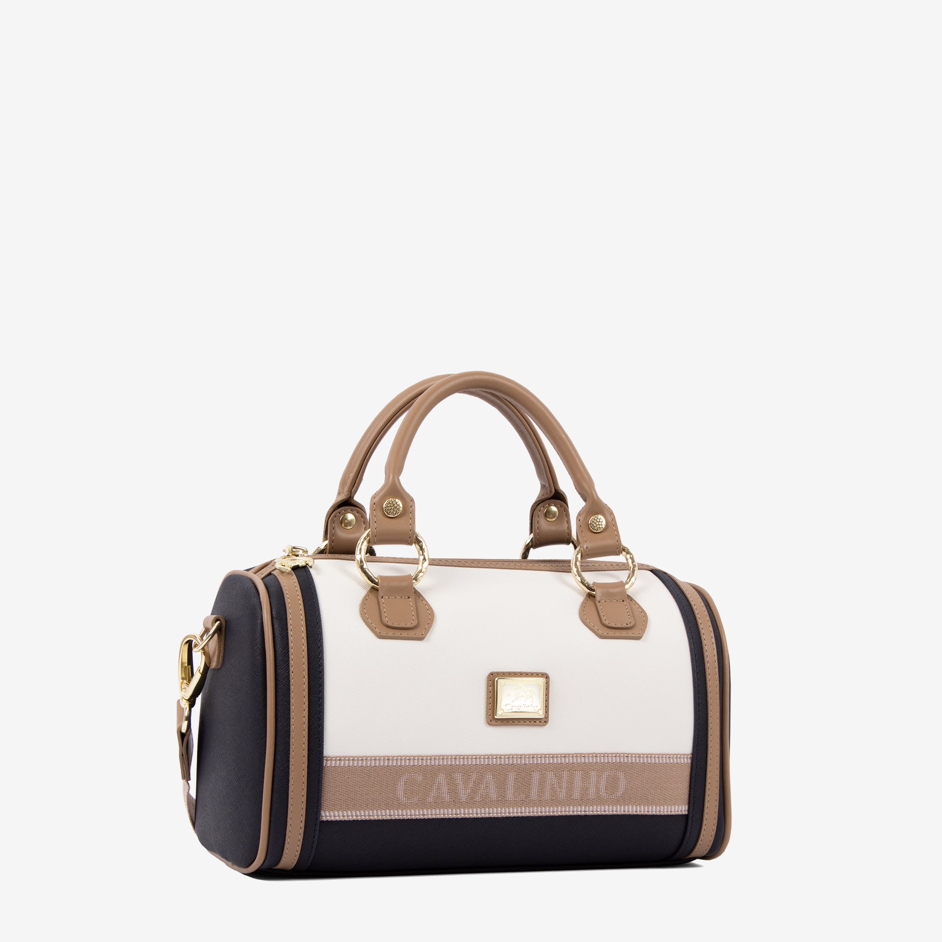 Only By Cavalinho Barrel Handbag SKU 16200607.22 #color_beige / white / navy