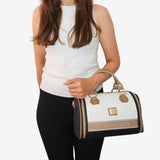 Only By Cavalinho Barrel Handbag SKU 16200607.22 #color_beige / white / navy