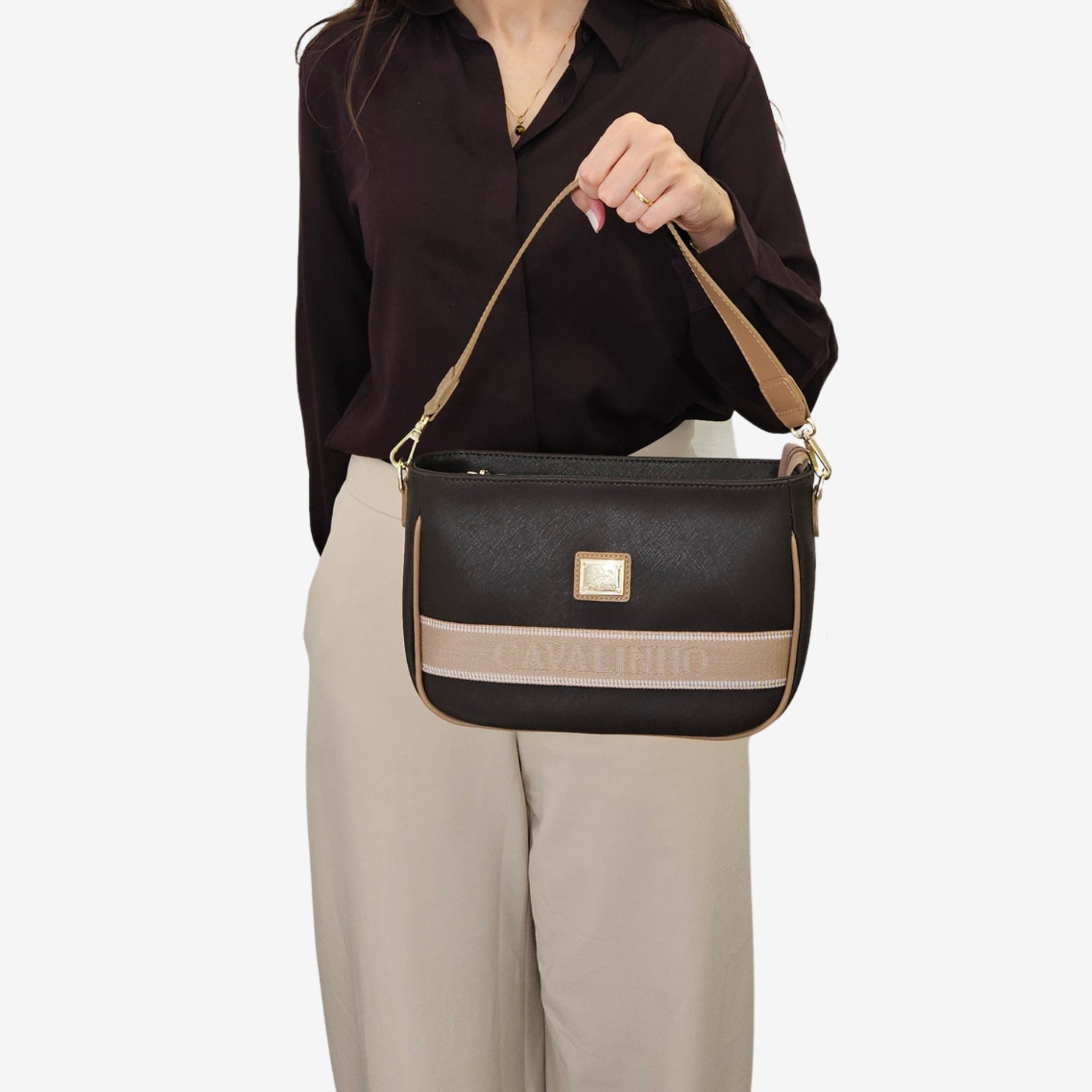 Only By Cavalinho Brown Handbag & Shoulder Bag SKU 16200615.02 #color_brown / beige